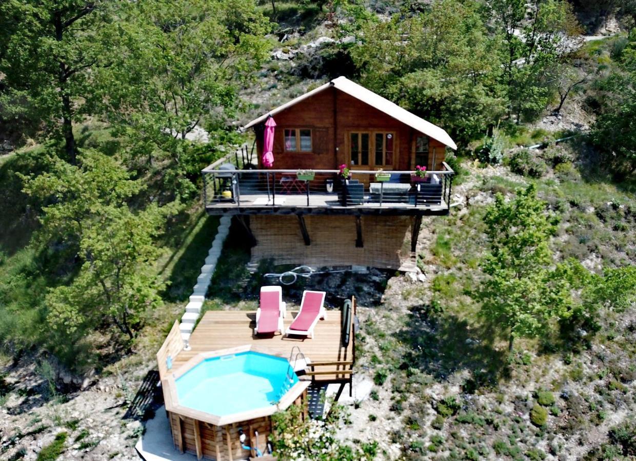 Вилла Chalet Sur Pilotis Avec Piscine Privee Luceram Экстерьер фото